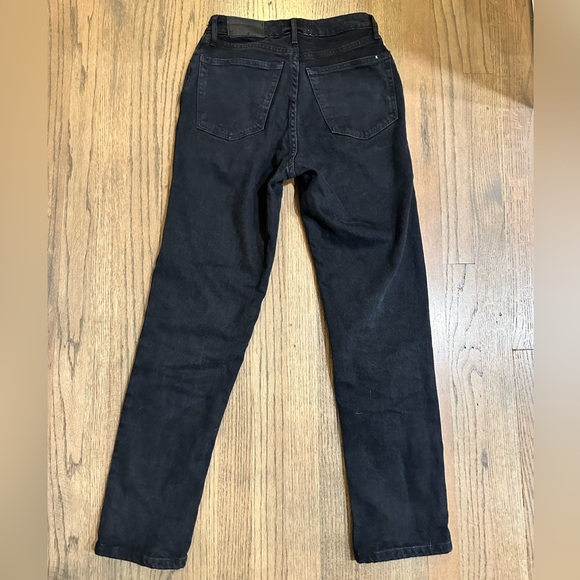 Everlane The Curvy Cheeky Jean-Washed Black-Size 24 - Picture 5 of 10